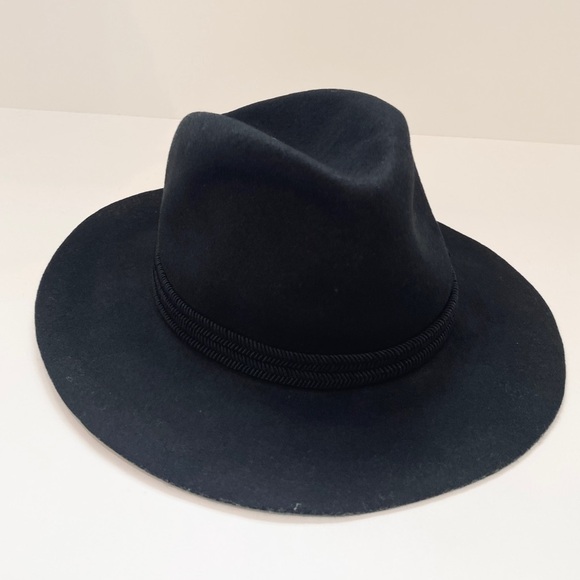 Maje Accessories - Maje 100% wool fedora hat with rope detail band
